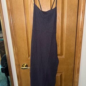 Forever 21 Blue Spaghetti Strap Slip Midi Dress